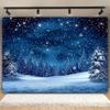 1Pcs Christmas Night Sky Pine Decoration Background Winter Backdrop Decorations For Photo Studio Photo Booth Christams Party