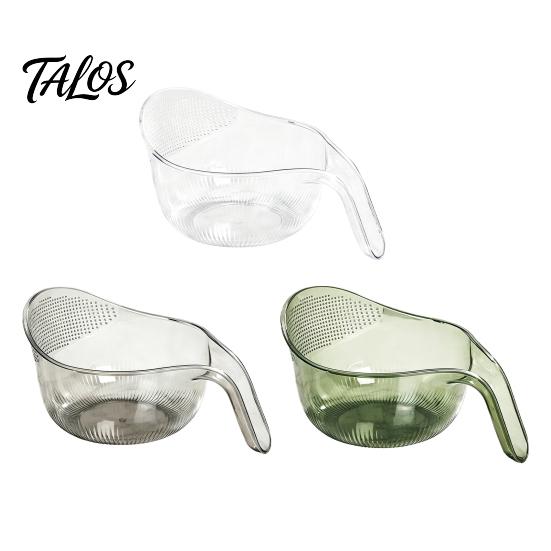Tigela de Lavagem de Grau Alimentício Multiuso para Arroz, com Alça Ergonômica, Cesta Coadeira Lavadora Resistente de PP, para Limpeza de Frutas e Verduras