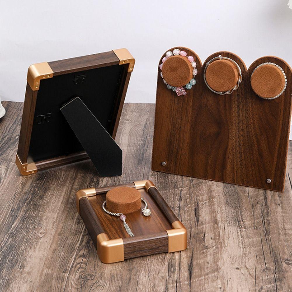 Organizer Jewelry Display Stand Walnut Wood Bracelet Display Rack Durable Hand Jewelry Holder  Gift