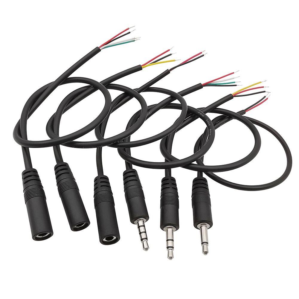 1Pcs 2/3/4Pins Mono Stereo AUX Connector 2.5mm/3.5mm DIY Audio Extension Wire AUX Extension