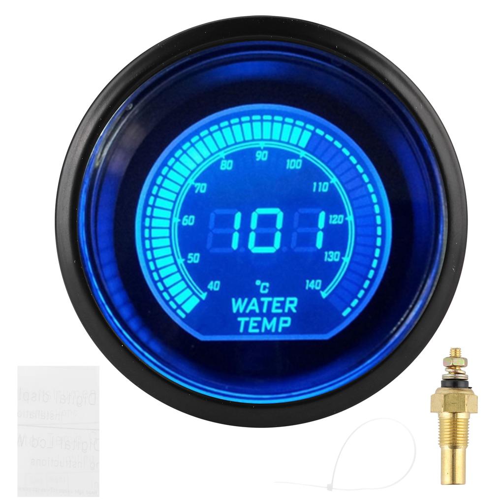 Water Temperature Meter for EVO Series Gauge with Sensor 52mm 2in Universal Blue and Red LED Backlit