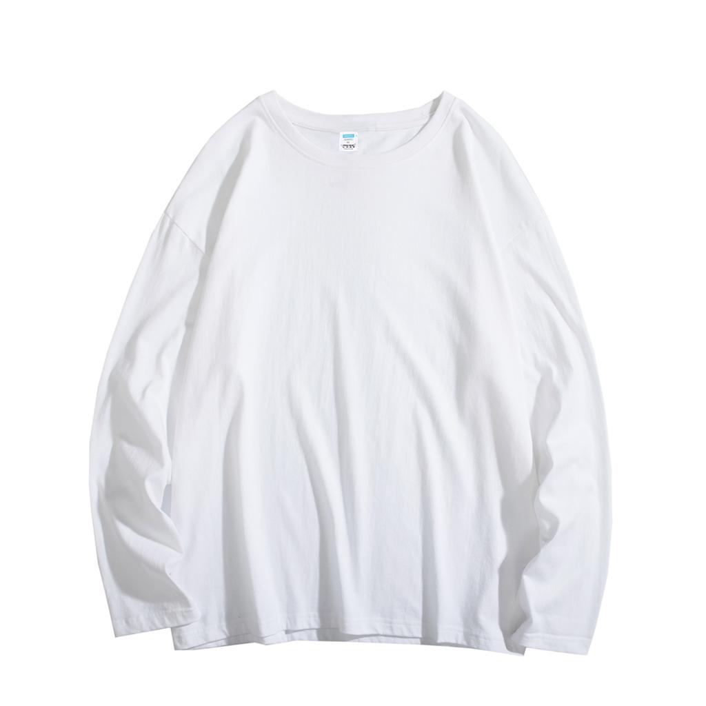 2025 Spring Men Hip Hop Baggy T-Shirt Men Long Sleeve Fashion Tees Cotton Luxury Brand Tops Casual Solid Color Male Tops Tees