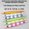 Long Cast Metal Jigging Lure - Fast Sinking for Sea Fishing Mackerel and Bomble Fish