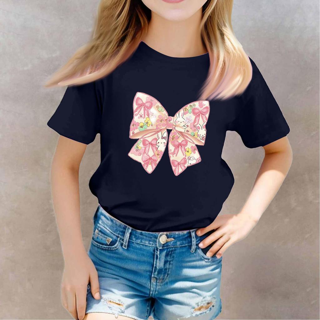 Toddler Girl Boy T-Shirts Kids Top Boys And Girls Printed Short Sleeved T-shirt