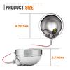 VOSICKY Harley Davidson Motorcycle Car Universal Refurbishment 4.5 Inch LED Fog Light Shell Auxiliary Light Shell Set of 2 (Silver)