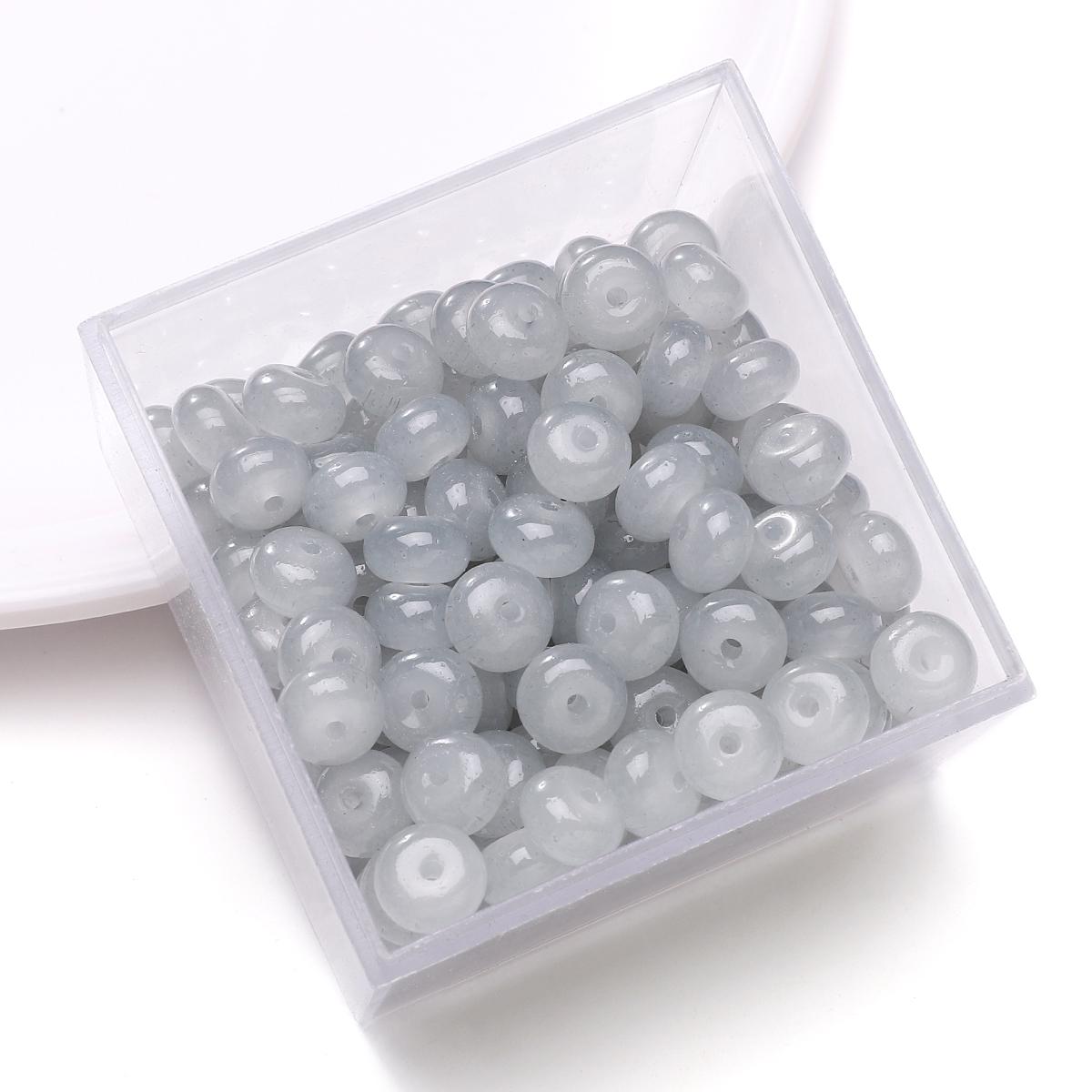 

25 шт. хрустальные стеклянные бусины, свободные разделительные бусины для изготовления ювелирных изделий своими руками, браслет, ожерелье серый