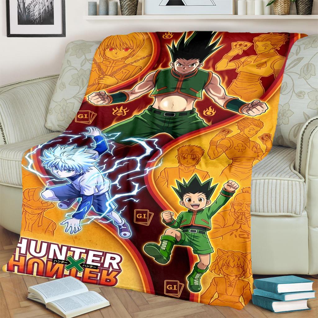 Hunter × HunterPrint Flannel Blanket Comfortable for Travel, Picnics, Bedrooms, Sofas, Beds, Chairs-kwq138