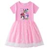 Korean-Style Kpop Demon Slayer Girls' Princess Dress – Short Sleeve Mesh for Summer, Long Sleeve for Spring/Autumn