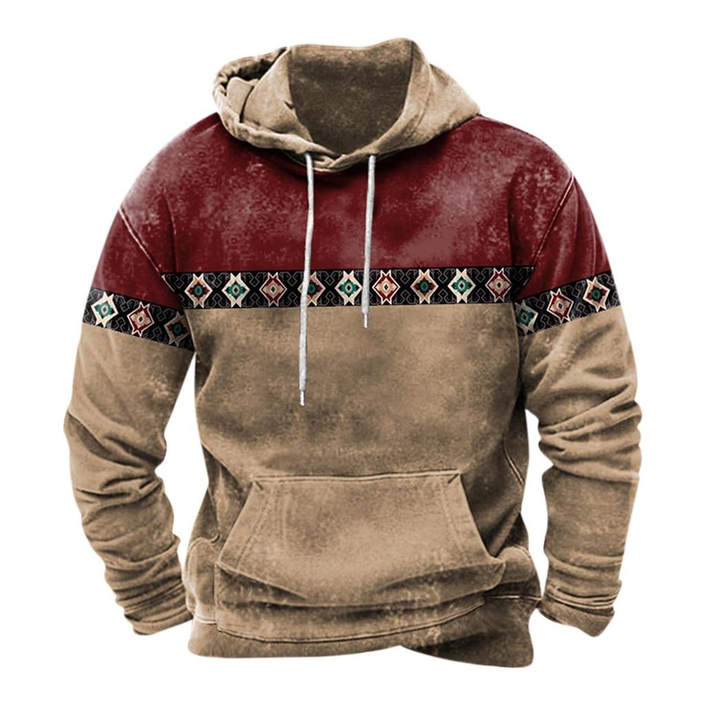 Fashion Print Loose Men's And Women's Long Sleeve Hooded Sweater