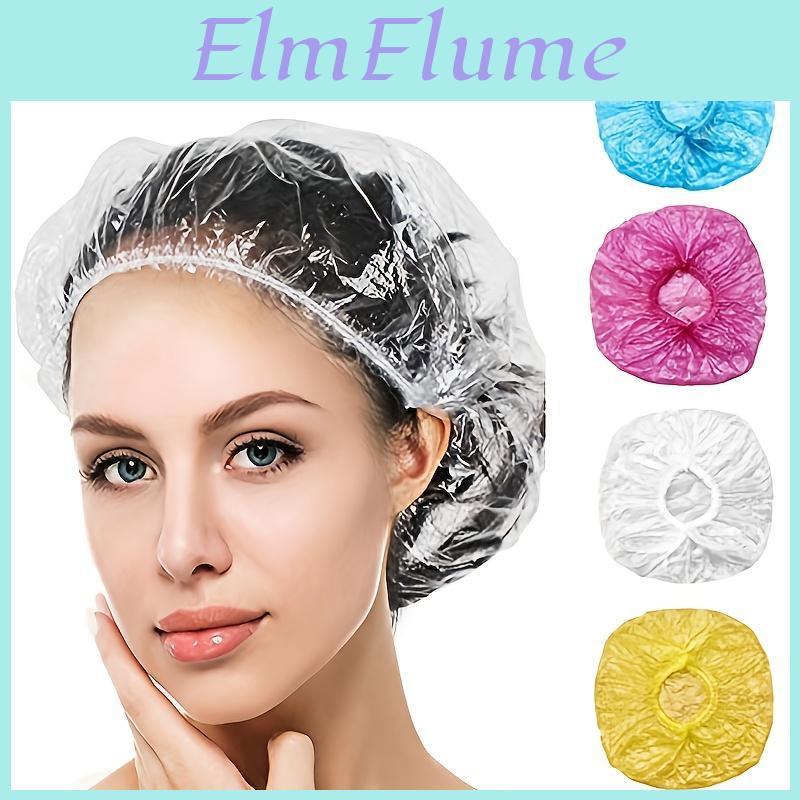 Disposable Plastic 100pcs Of Shower Caps Perfect For Hair Dyeing Beauty Salons