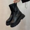 Fashion Autumn Winter Punk Style Woman Knee High Boots Shoes Ladies Platform Thick Bottom Knight Long Botas