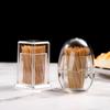 Acrylic Transparent Round Square Storage Box Toothpick Bottle Desktop Accessories Toothpick Box