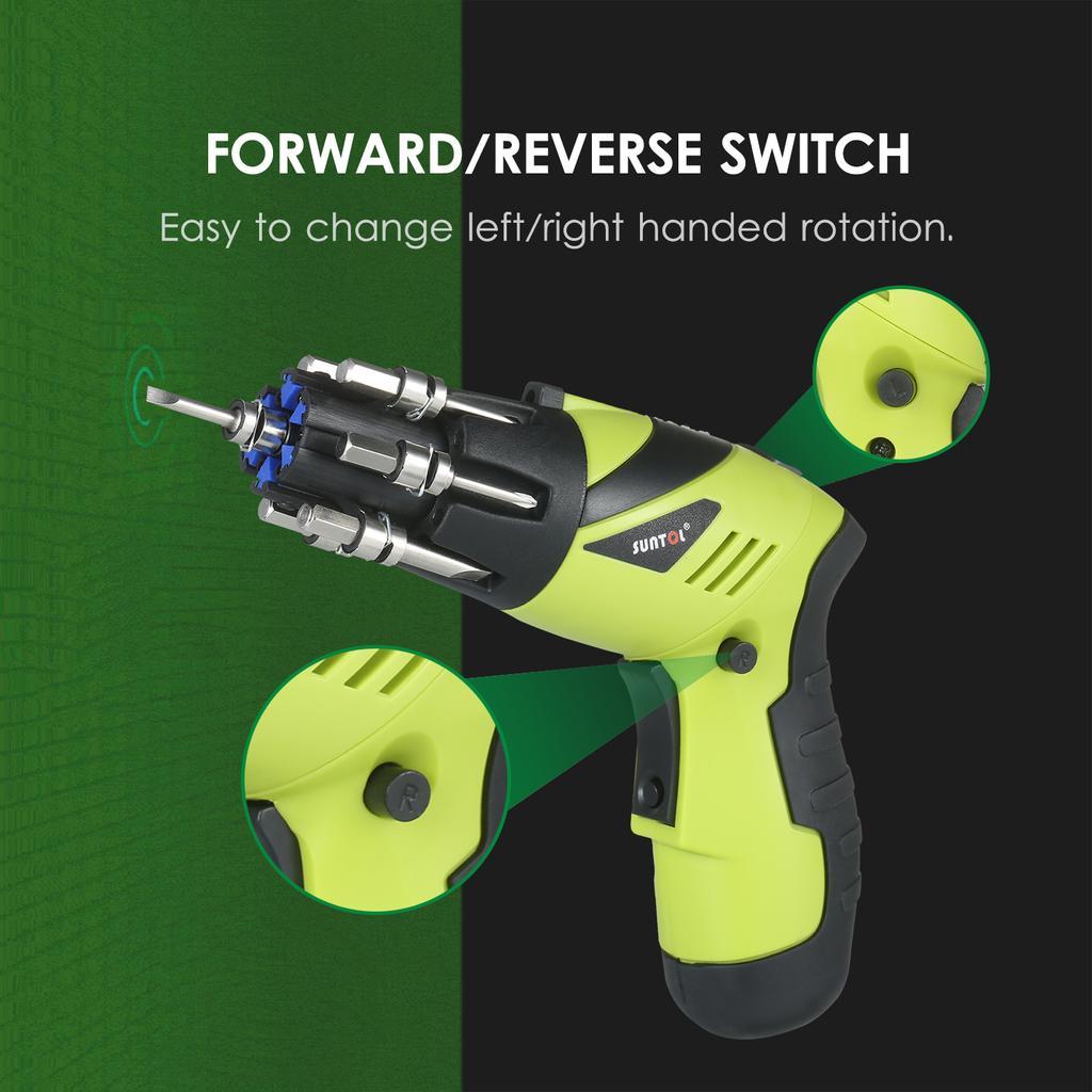 3.6V Rechargeable Cordless Screwdriver Kit 1/4 Inch Drive 6N.m Power Screwdriver Set with