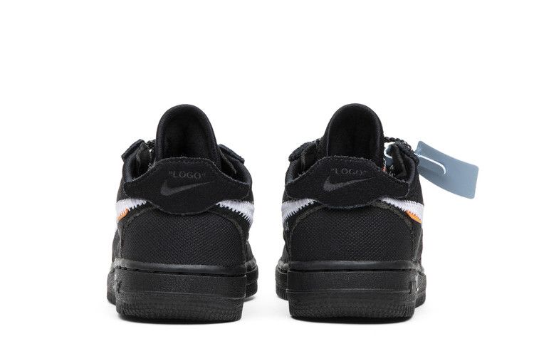 Kids' Sneakers Nike Air Force 1 Low Off-White Black White (TD) Black/White-Cone-Black