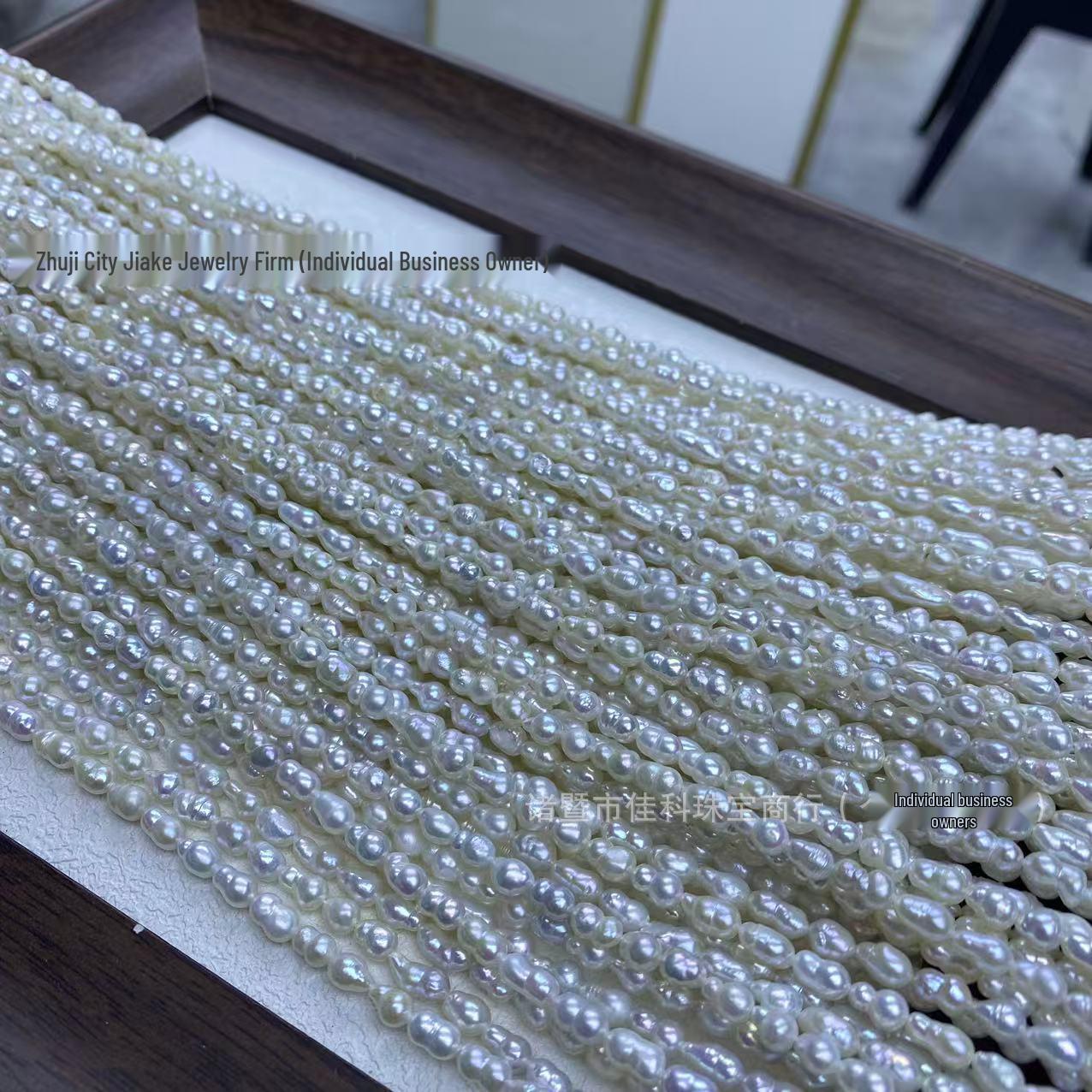 Natural Freshwater Pearl 4-5mm Gourd Keshi Semi-Finished Beaded Necklace DIY. Summer 2025