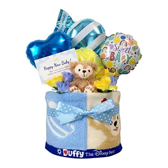 KanonBabys Diaper Cake, Boy Baby Gift, Baby Birthday, Baby Shower Gift, 1 Tier, S Size duf1511