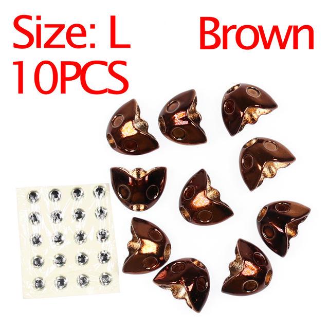 

10 шт., маска для головы рыбы, стример, размер SL, шлем, стример, рыбий череп L коричневый