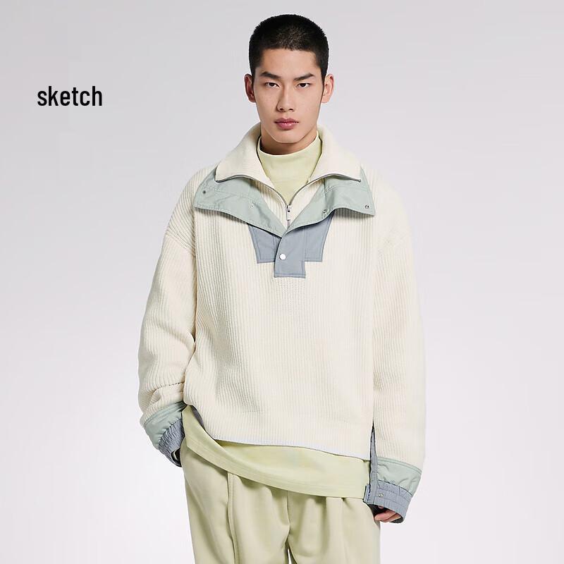 

JNBY Men s Loose Fit High-Neck Knitted Sweater L