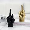 American Middle Finger Gesture Resin Sculpture for Creative Home Decor