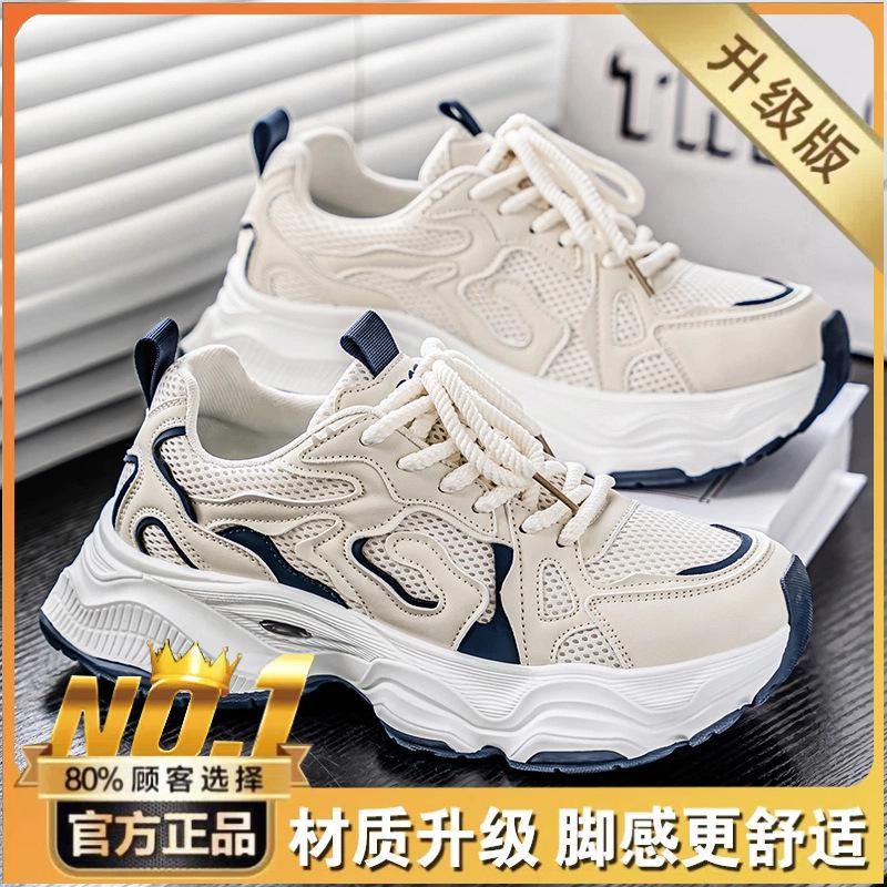 Summer Mesh Breathable Casual Sports Shoes Student Thick-soled Heightening Dad Shoes