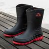 Summer Pvc Loafers Black Rain Boots for Men Wellies High Quality Wide Toes Man Shoes Gumboots Adult Low-heel Comfortable Garden