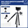 Fotopro Carbon Tripod Adjustable Camera Tripod 152CM Lightweight Travel Tripod Camera DSLR Up to 10kg Load Includes Bag Hidden Cell Phone Holder 3