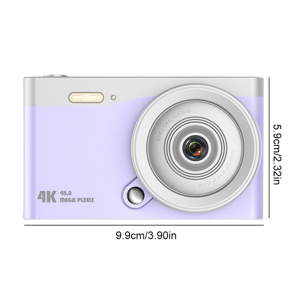 4K Beginners Vlogging Camera 48MP Students Pocket Camera 16X Zoom HD Photography Travel Selfie Camera 2.8 Inch IPS Screen