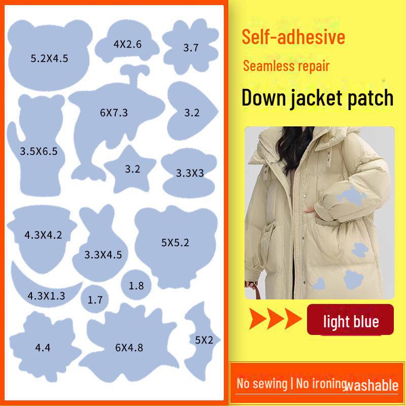 Cartoon Self-Adhesive Down Jacket Repair Patches - Stylish, Durable & Cost-Effective