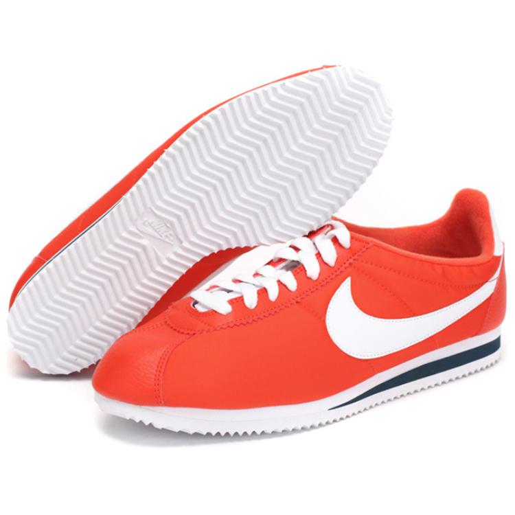 Nike Classic Cortez Comfortable Versatile Shock Absorbing Durable Low Top Running Shoes Men sneaker Orange 532487-802