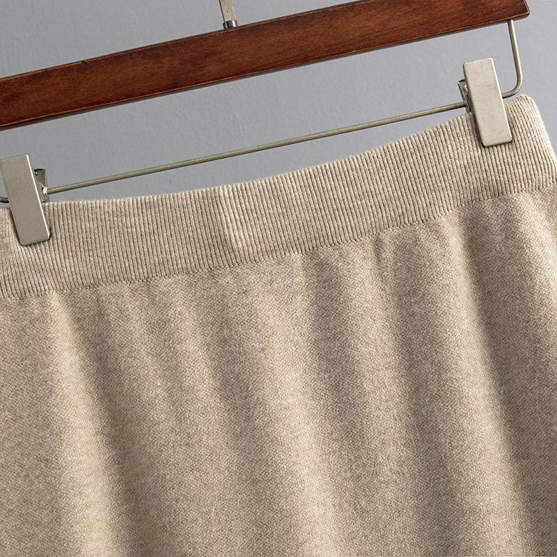 Autumn And Winter Loose Round Neck Sweater Skirt Set Casual Loose Knit Two Piece Set