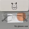1 Pcs Pochromic Glasses - Slimming Round Frame Anti-Blue Light Full-Rim Design for Men & Women - Ideal for Daily Fashion