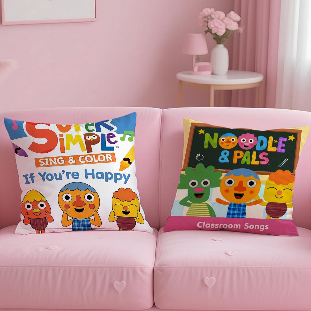 Cartoon NNoodlePPals Pillow Case Soft Plush Fabric DoubleSided Printed Cushion Cover Warm Winter Sofa Pillow Case