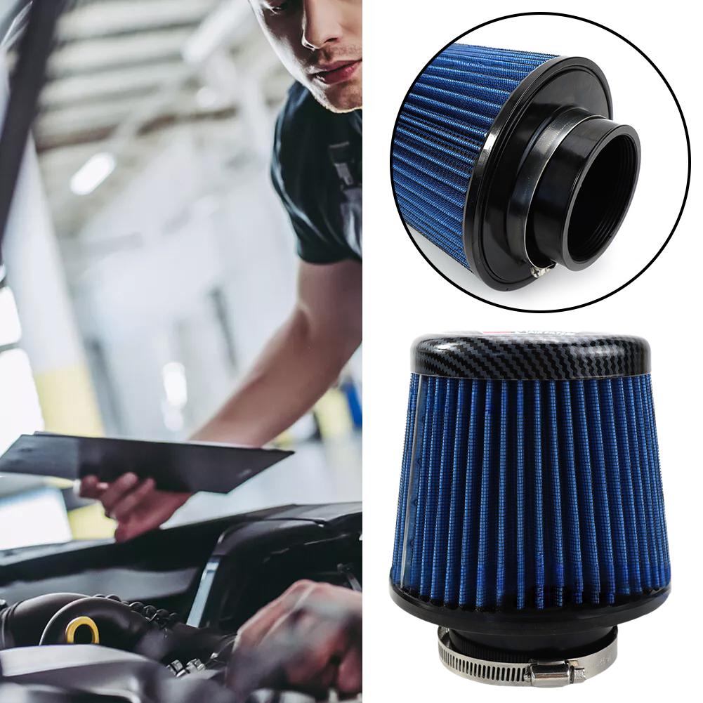 76MM 3 Inch Car Air Filters Vent Filter High Flow Kit Mesh Cone Engine Protector Replacement Auto Accessories Universal