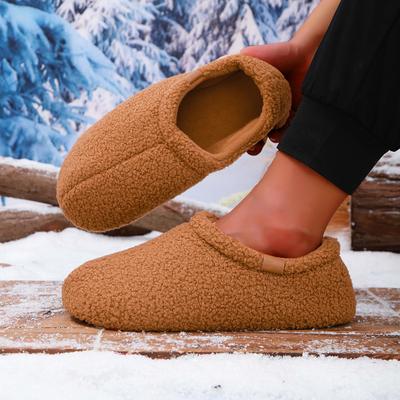 Fashion New Men Winter Slippers High Quality Soft Plush Warm Slippers for Women Non-Slip Indoor Home Footwear Comfortable Couples Shoes