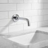 Modern Brass 2-Hole Wall-Mounted Metered Bath Mixer Tap Single Handle Swivel Sink Spout Golden Bronze Finish Ceramic Valve
