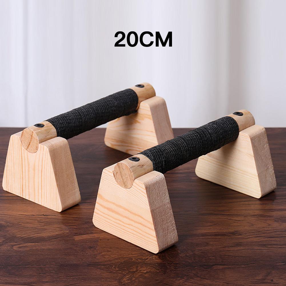 Wooden Push Up Handles Parallettes Bars Workout Equipment Non Slip Grips for Strength Calisthenics Household Fitness Man Woman