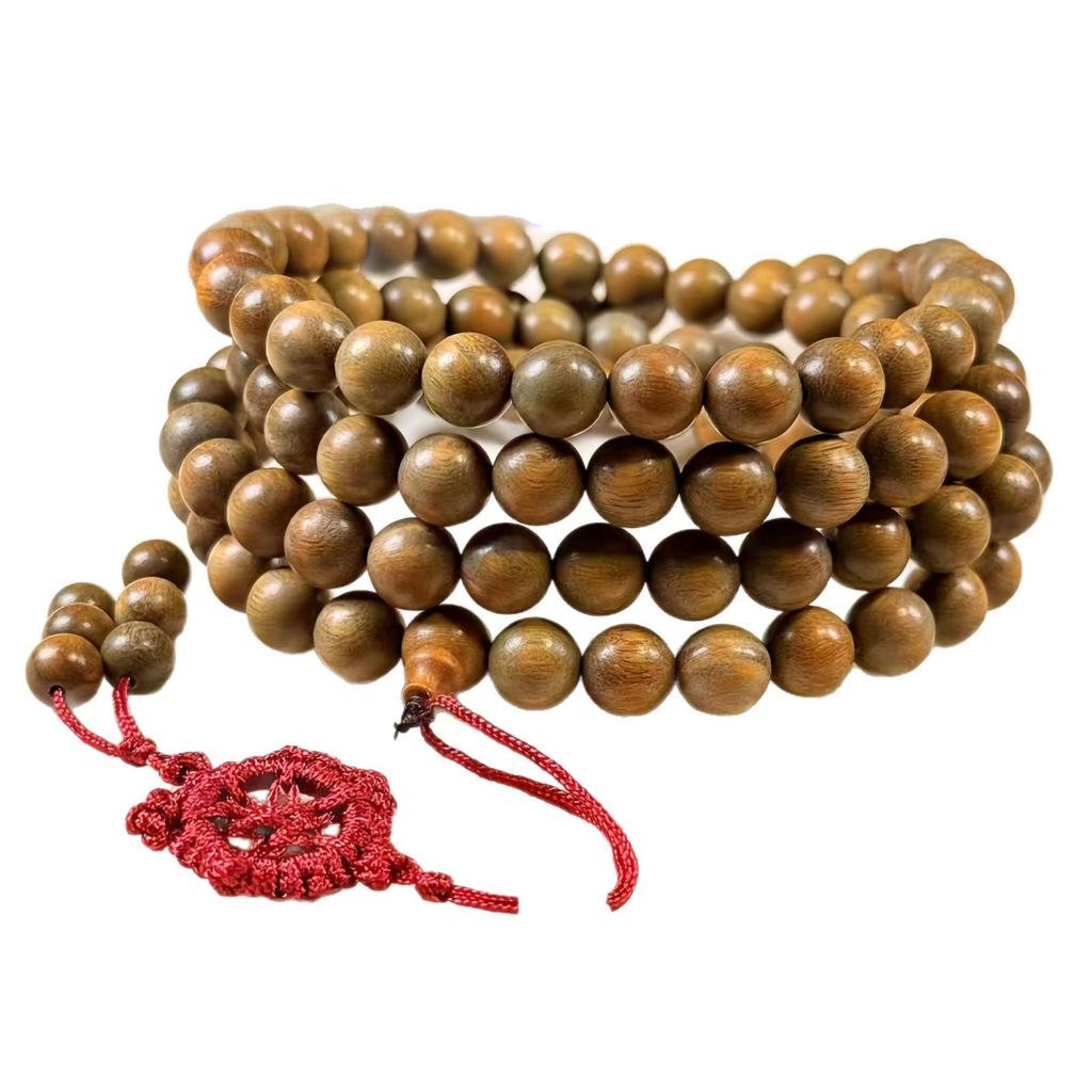 Natural Argentine Green Sandalwood 108 Prayer Beads Bracelet for Men and Women