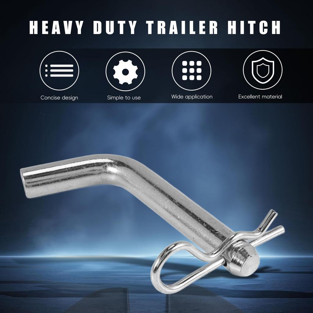 Limnyves Trailer Hitch Pin and Clip, 5/8" Diameter Heavy Duty Trailer Hitch, 2" Diameter Receiver Hitch Ball Mount