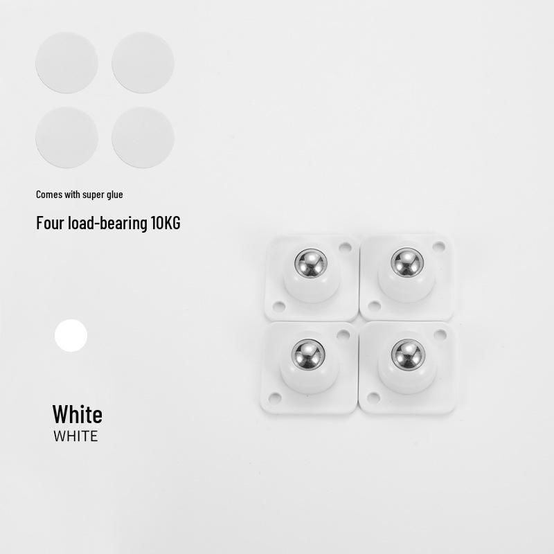 Universal Silent Swivel Chair Caster – Small Adhesive Roller Wheels