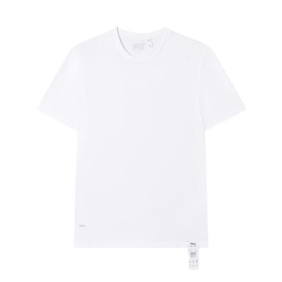 T-shirt Classica Semplice Morbida a Maniche Corte da Uomo Top Bianco F11M523104A-WT