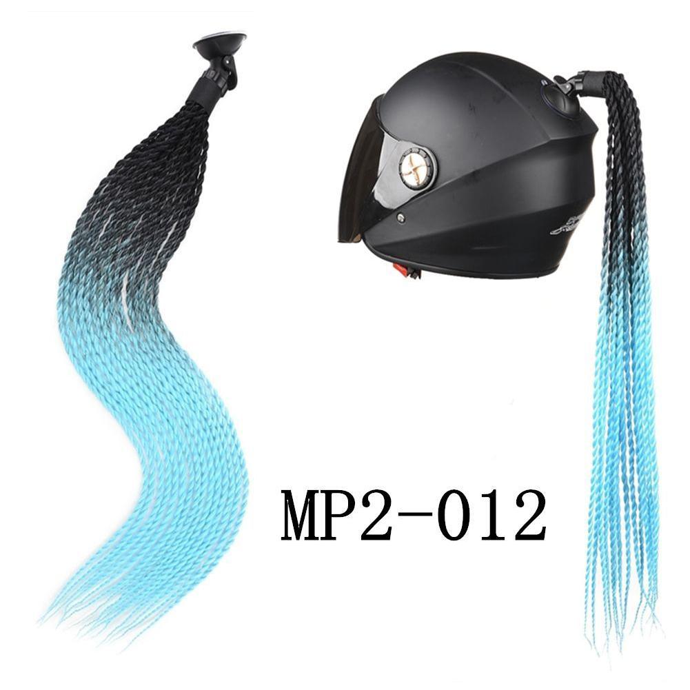 1Pc Motorcycle Helmet Braids Wig Multicolor Loose Wig Ponytail Braid Motorbike Helmet Pigtails Decoration Dual Pigtail Ponytail