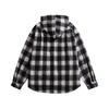New Men's Hooded Plaid Shirt Loose Jacket for Men and Women Versatile Plaid Jacket for Men and Women