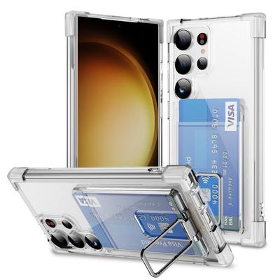 Transparente Handyhülle für Samsung S24Ultra Sturzsicher Kartenhalter 2-in-1 Multifunktionale Handyhülle