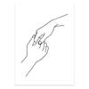 Schwarz Weiß Paar Linie Wand Kunst Leinwand Malerei Linie Zeichnung Hand Liebe Kuss Poster und Drucke Nordic Bild Wohnzimmer decor