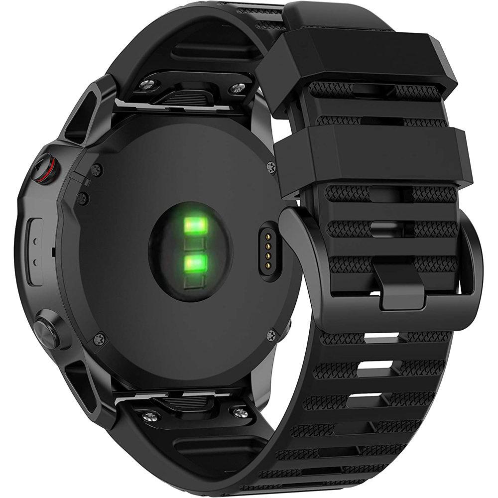 QuickFit Silicone Strap for Garmin Fenix 26mm, Black