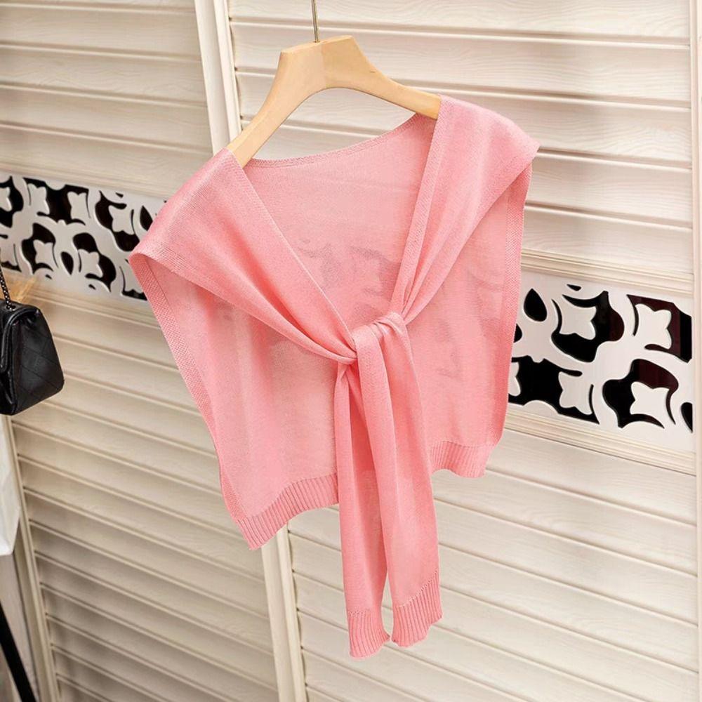 Cloak Knitted Shawl Cape Knitted Scarf Elegant Fake Collar  Scarf Accessories