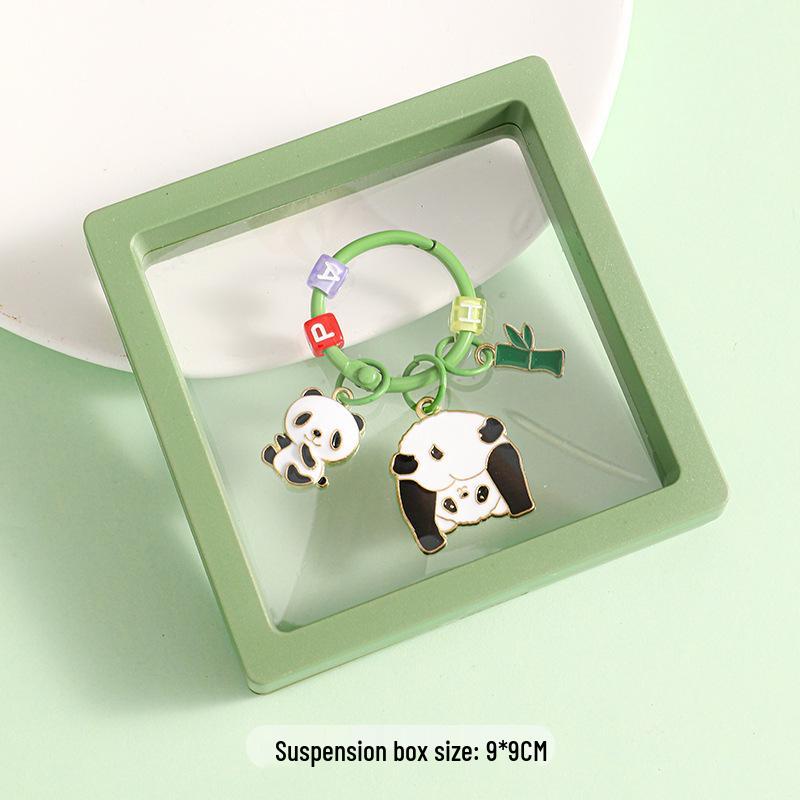 Chinese Style Panda Keychain Pendant - Cartoon Design, Creative Bag Ornament, Small Gift