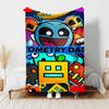 1pc Blanket Geometry Dash5 Print Design, Lightweight Blanket for Sofa, Bed- Soft &Warm, Gift for All Seasons like Christmas, Halloween