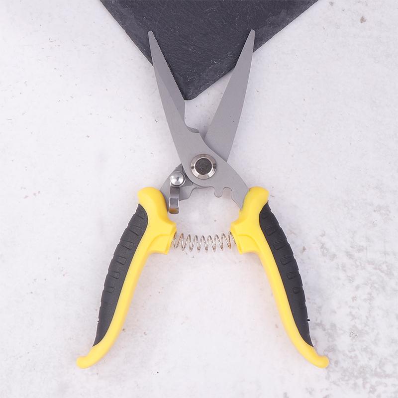 1Pc Stainless Steel Electrician Scissors Multifunction Hand Tool For Cutting Wire Groove And Thin Steel Plate