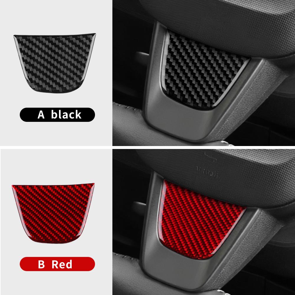 For Seat Ibiza 6j 2012 2013 2014 Real Soft Carbon Fiber Sticker LHD RHD Car Steering Wheel Center Bottom Decor Frame Trim